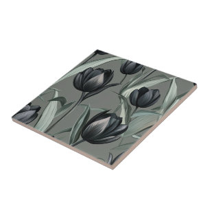 Classy Art Deco Tulip Ceramic Tiles
