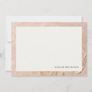 Classy Artistic Bush Pink Gold Oil Paint Texture Card