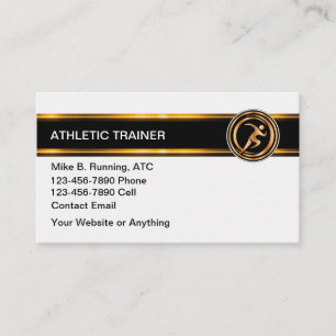 Classy Athletic Trainer Business Cards