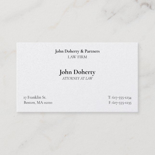 Classy Attorney at Law I Elegant Scales of Justice Business Card (Front)