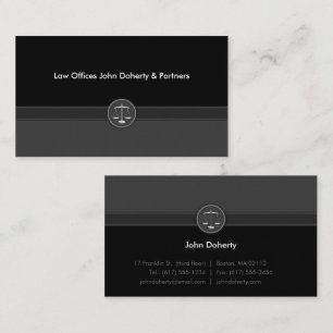 Classy Attorney at Law Lawyer Business Card