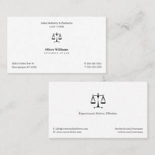 Classy Attorney at Law   Lawyer Business Card