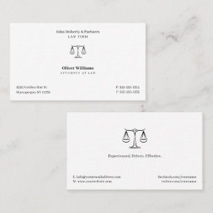 Classy Attorney at Law   Lawyer Business Card