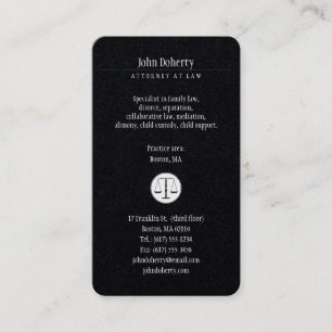 Classy Attorney at Law Lawyer Business Card
