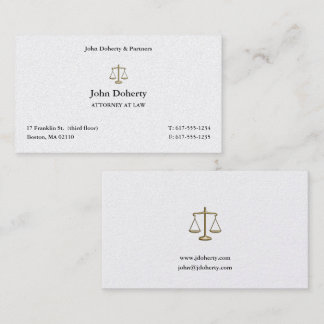 Classy Attorney at Law | Lawyer Business Card