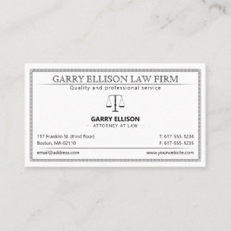 Classy Attorney at Law | Lawyer Business Card