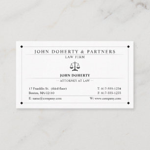 Classy Attorney at Law Lawyer Business Card