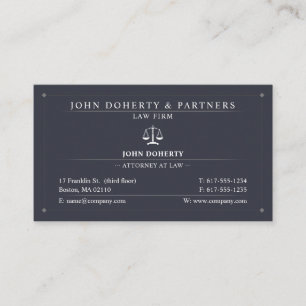 Classy Attorney at Law Lawyer Business Card