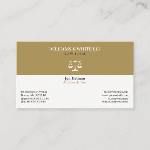 Classy Attorney at Law   Lawyer Business Card