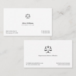 Classy Attorney at Law   Lawyer Business Card