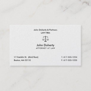 Classy Attorney at Law   Lawyer Business Card