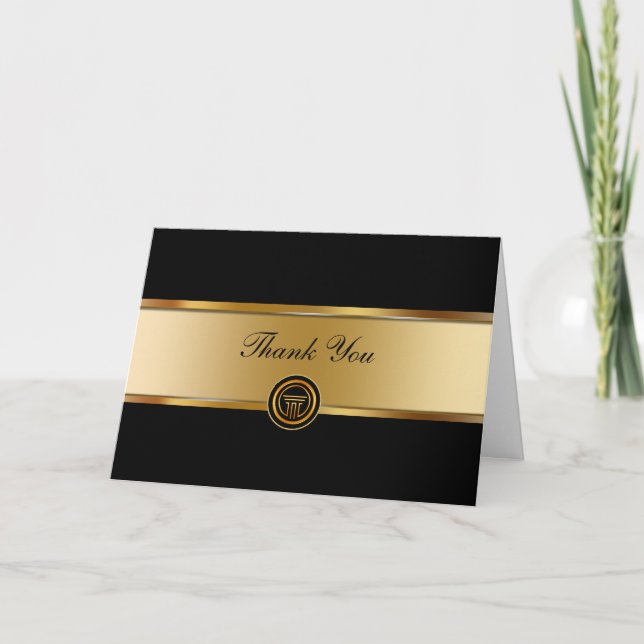 Classy Attorney Blank Business Thank You Cards (Front)
