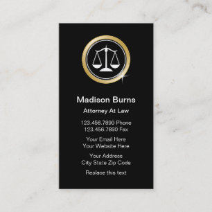 Classy Attorney Business Cards