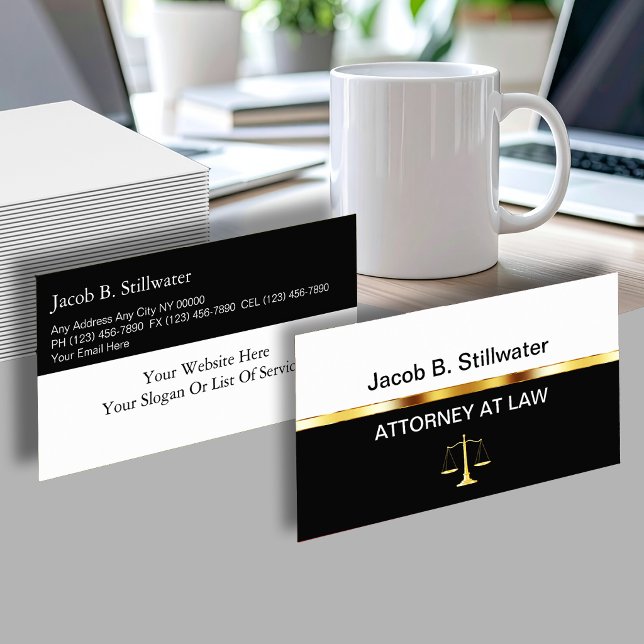 Classy Attorney Business Cards (Creator Uploaded)
