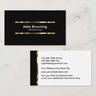 Classy Attorney Business Cards