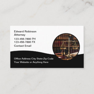 Classy Attorney Business Cards Modern Design