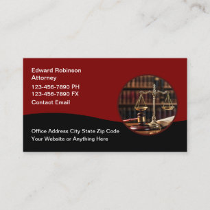 Classy Attorney Business Cards Modern Design
