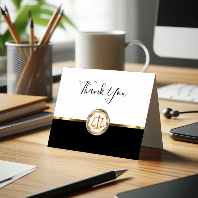Classy Attorney Customer Thank You Cards (Creator Uploaded)