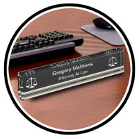 Classy Attorney Executive Desk Name Plates