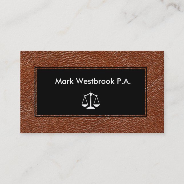 Classy Attorney Law Office Business Card (Front)