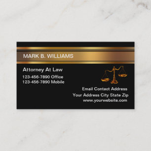 Classy Attorney Law Office Business Cards