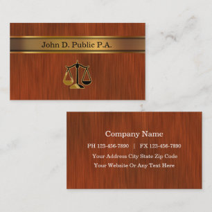 Classy Attorney Modern Simple Business Cards