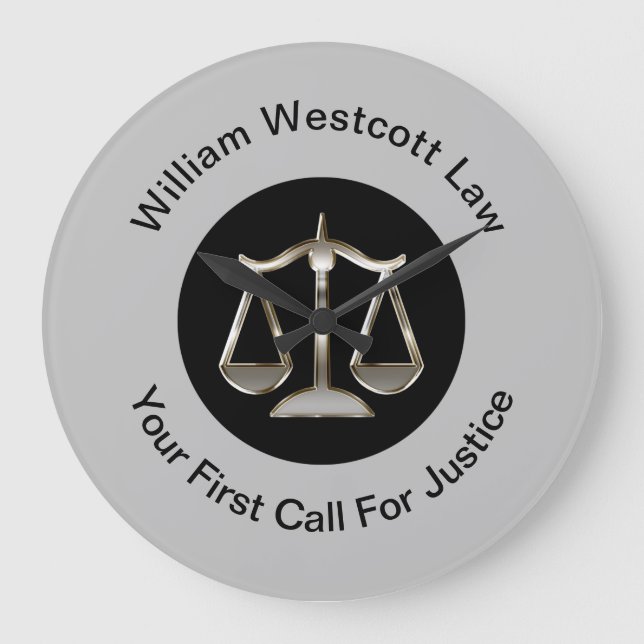 Classy Attorney Office Wall Clock Template (Front)