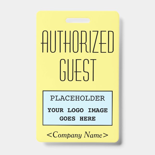 Classy "AUTHORIZED GUEST" Badge ID Badge (Front)
