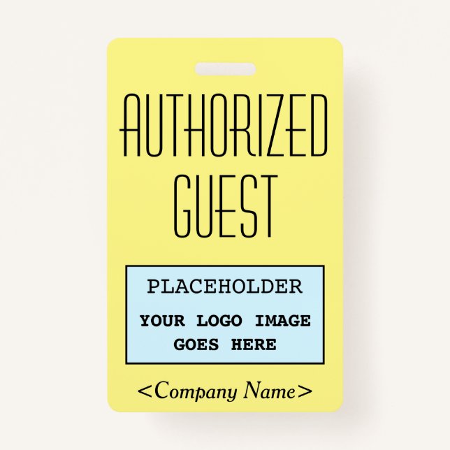 Classy "AUTHORIZED GUEST" Badge ID Badge (Front)