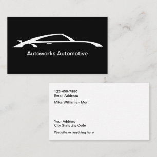 Classy Automotive Paint Bodyshop Business Cards