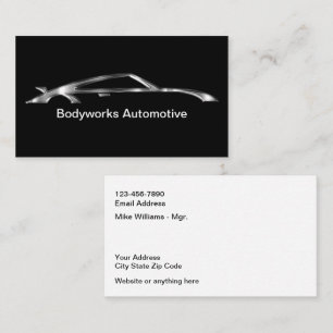 Classy Automotive Paint Bodyshop Business Cards