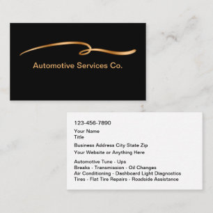 Classy Automotive Sleek Modern  Business Card