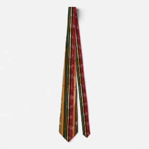 Classy Autumn Leaf and Pattern Design Tie
