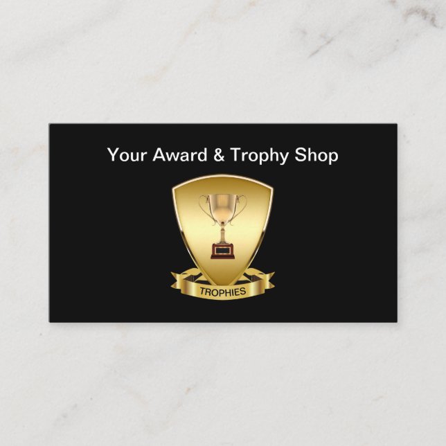 Classy Award & Trophy Shop Business Cards (Front)
