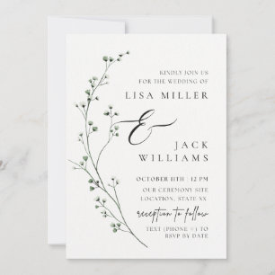 Classy Baby's Breath Invitation