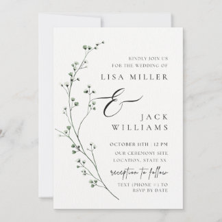 Classy Baby's Breath Invitation