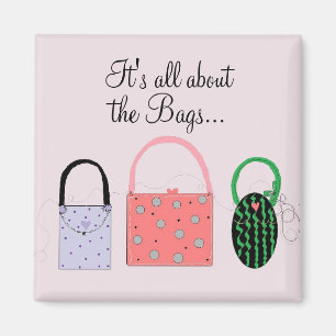 Classy Bags with Cute Saying Magnet