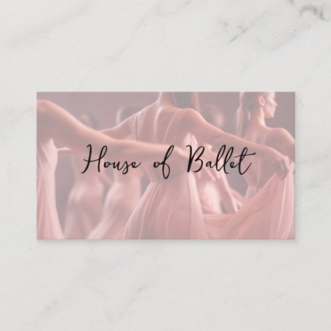 Classy Ballet Instructor Business Cards (Front)