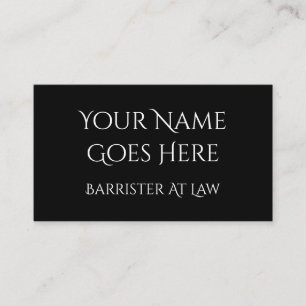 Classy Barrister At Law Business Card