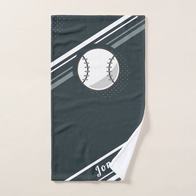 Classy Baseball Player Coach Gift Personalised Hand Towel (Hand Towel)