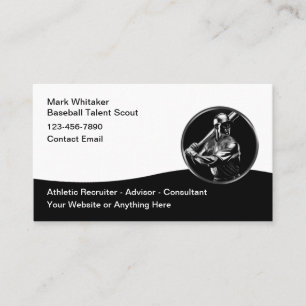 Classy Baseball Talent Scout Recruiter  Appointment Card