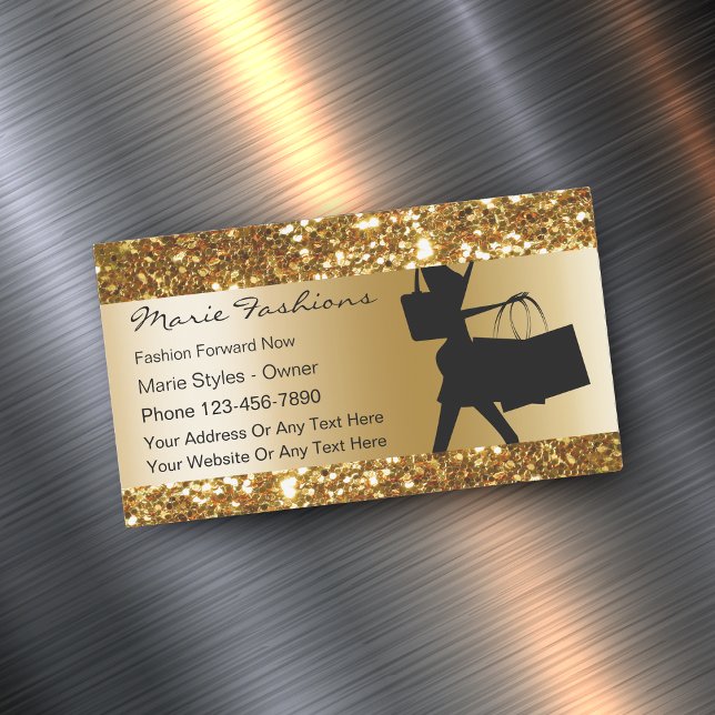 Classy Beauty Fashion Magnetic Business Card (Creator Uploaded)