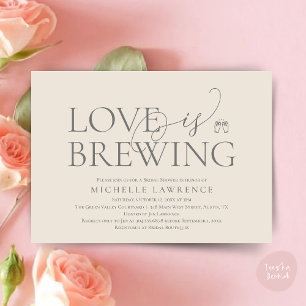 Classy Beer Party Bridal Shower, Love is brewing Invitation
