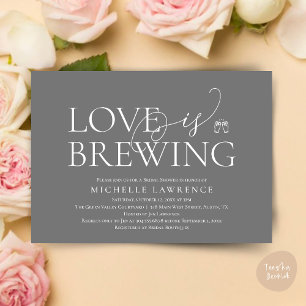Classy Beer Party Bridal Shower, Love is brewing Invitation