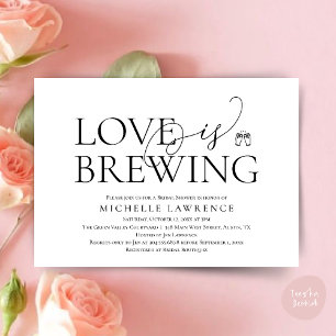 Classy Beer Party Bridal Shower, Love is brewing Invitation