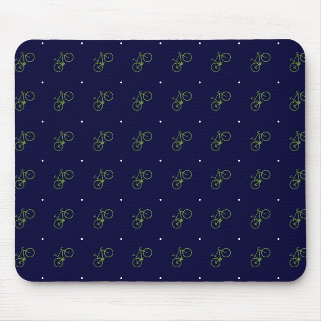 classy bicycle pattern mouse mat (Front)