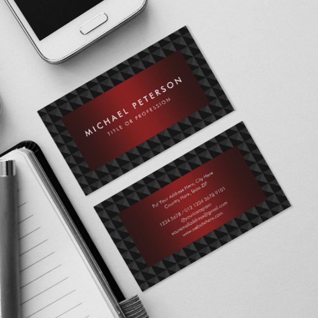 Classy Black and Red Business Card (Creator Uploaded)