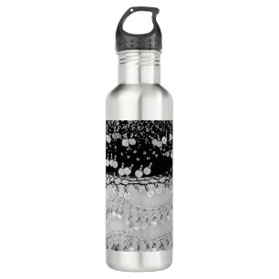 Classy Black and Silver Gypsy Scarf   710 Ml Water Bottle