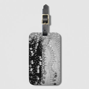 Classy Black and Silver Gypsy Scarf          Luggage Tag