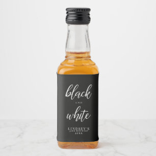 Classy, Black and White Liquor Bottle Label